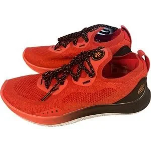 Under Armour Curry Flow Go Running Shoes Coral Red Black 3023814-604 Siz… Under Armour Curry Flow Go Running Shoes Coral Red Black  main image 4